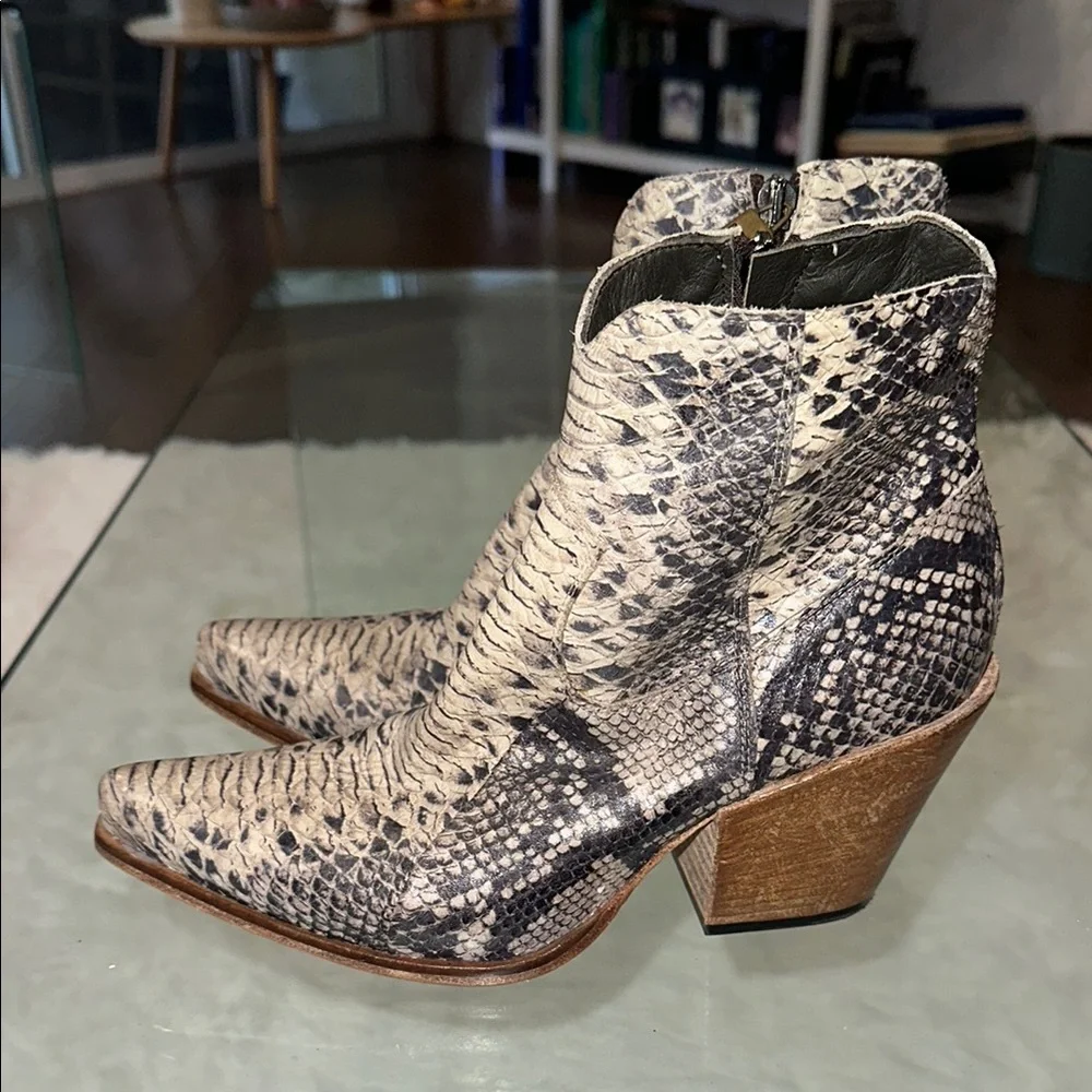 JO GHOST Snakeskin REAL Ankle Boots 8 ( free people) - Picture 5 of 8